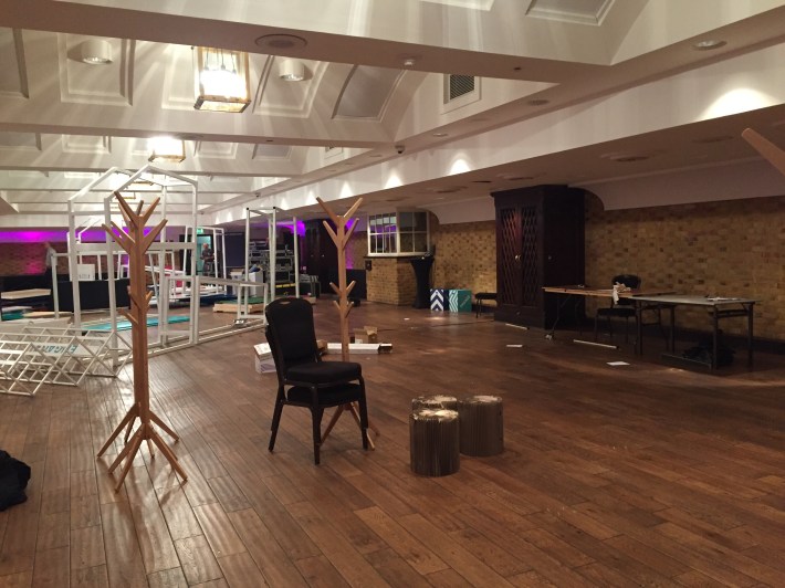 Office furniture during a commercial relocation in London
