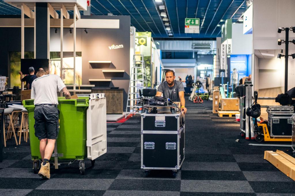 Event logistics equipment and transport for a corporate event in London
