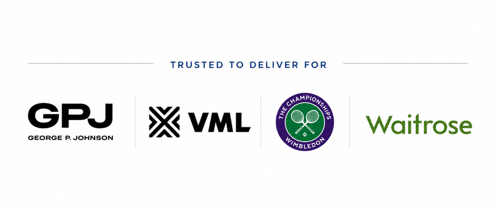 Clients OWN has delivered logistics services for, including GPJ, VML, Wimbledon and Waitrose